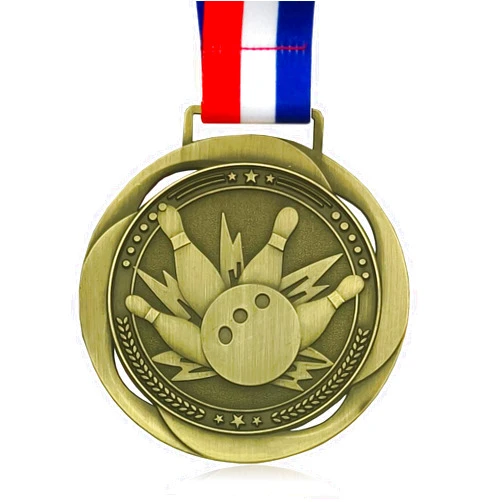 YUJUE Bowling Medals - 3.34 Inch Wide Championship Medals, Bowling Trophy Medals for Bowling Tournament, Party, Club or Celebration Souvenirs
