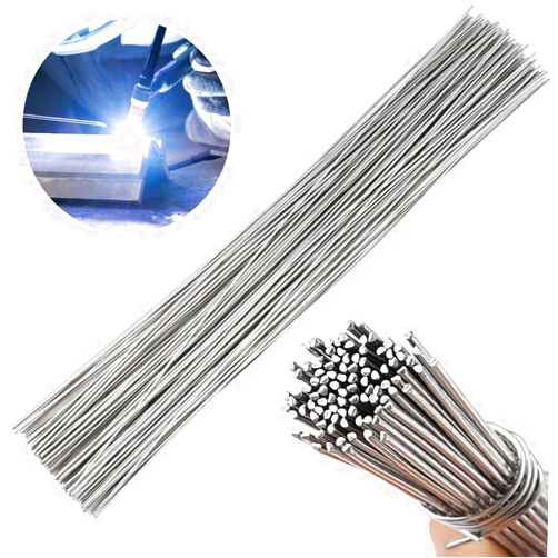 Homaisson 100 Pcs 420℃(788℉) Aluminum Welding Rods,13 x 1/16 Inch Low Temperature Easy Melt Welding Wires,Universal Welding Flux-cored Rods,Aluminum Brazing Rods for Metal Stainless Steel Copper