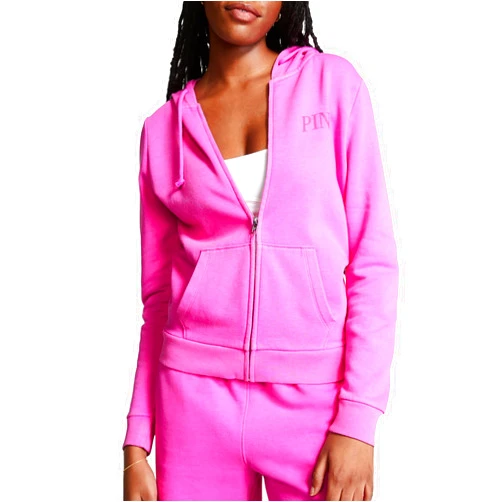 Victoria's Secret PINK Fleece Zip Up Everyday Hoodie, Women's Sweatshirt (XS-XXL)