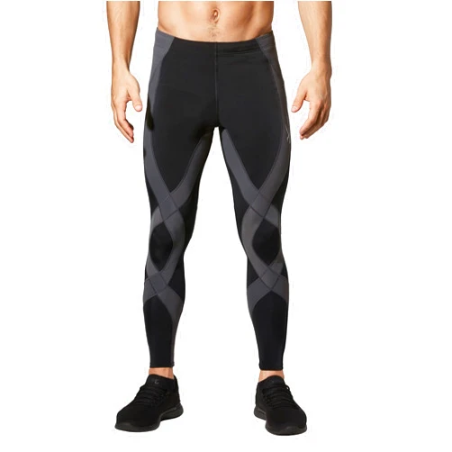 CW-X Men’s Endurance Generator Joint and Muscle Support Compression Tight, Large, Black/Dark Grey