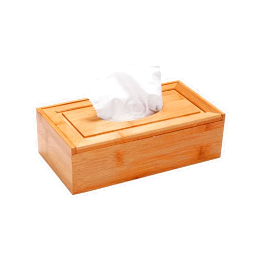 Taikesi Exquisite Bamboo Tissue Box Rectangular Tissue Dispenser Home Decoration Table Desk Tissue Holder Home Accessories