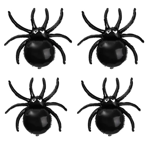 Seakcoik 4 Pcs Halloween Spider Foil Balloon Spider Themed Party Birthday Balloon 32.5