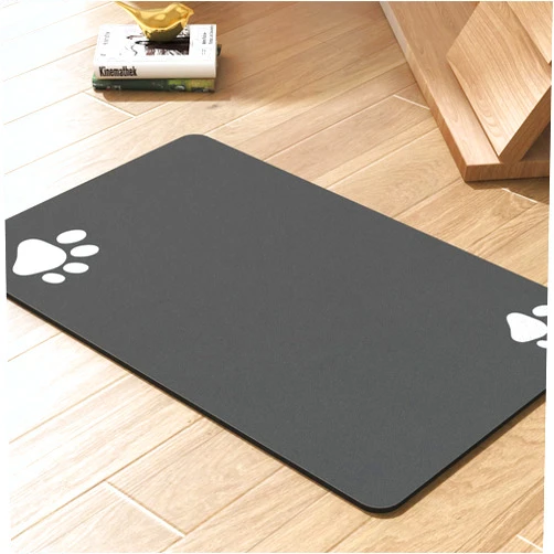 PADOOR Pet Feeding Mat-Absorbent Dog Mat for Food and Water Bowl-No Stains Quick Dry Dog Water Dispenser Mat-Dog Accessories Pet Supplies-Dog Water Bowl for Messy Drinkers