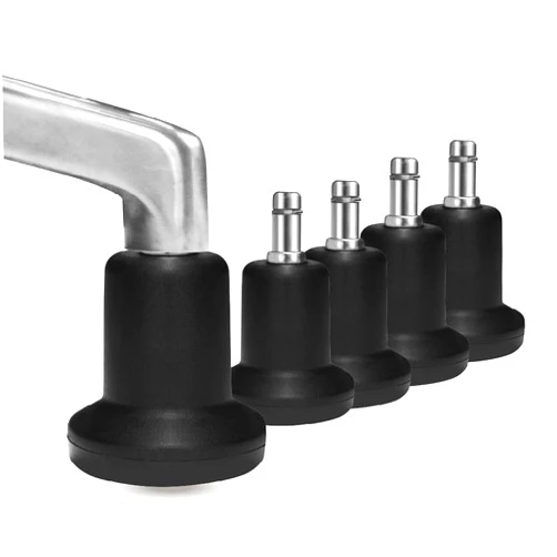 AXL Chair Glides for Office Chairs, Replace Casters with 2.4 Inch (61mm) Stationary Feet,High Bell Stationary Feet, Replace Wheels with Durable Glides – 5 Pack(High)
