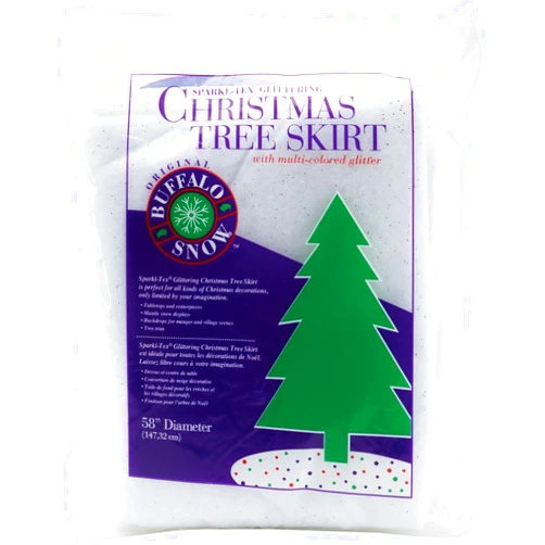 Buffalo Snow Buffalo Batting Sparkle Tree Skirt 58