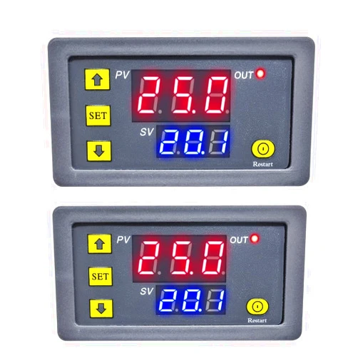 SazkJere 2Pcs Timer Delay Relay Programmable Cycle Timer Switch ON-Off Control LED Digital Display Time Relay Module (DC12V/20A) Gray