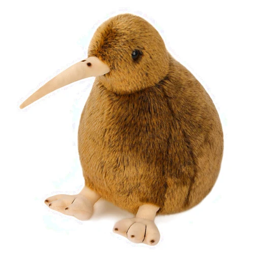 AULUDA Kiwi Bird Plush Toy, Stuffed Animal Furry Kiwi Plushie Doll, Soft Fluffy Like Real Bird Hugging Toy - Present for Every Age & Occasion