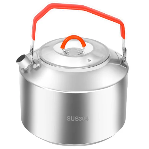 REDCAMP 1.6L Outdoor Camping Kettle, Lightweight Stainless Steel Water Pot with Carrying Bag, Compact Camp Tea Kettle Coffee Pot for Hiking Picnic Camping