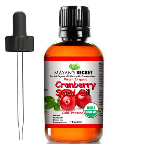 Mayan's Secret Cranberry Seed Oil - Virgin Organic USDA Certified Cold Pressed The Anti-Aging Skin Secret