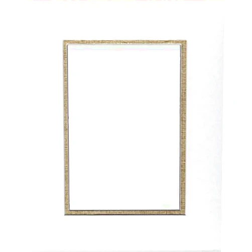 Woodburn's Stencil Shop 22x28 Double Acid Free White Core Picture Mats Cut for 18x24 Pictures in White and Gold