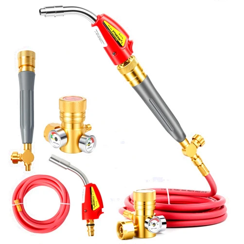 Cybring Air Acetylene Torch kit With Ignite Button Extreme Swirl Flame Turbo Torch For for plumbing, HVAC and quenching application