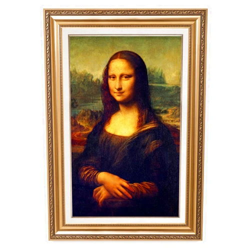 DECORARTS - Mona Lisa by Leonardo DaVinci. World Famous Painting Reproduction. Giclee Prints in Classic Golden Frame Ready to Hang