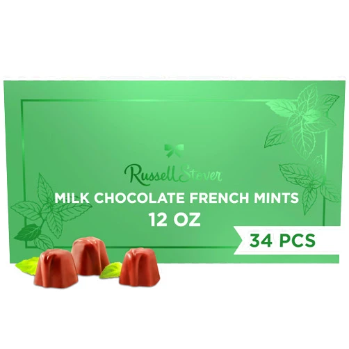 RUSSELL STOVER Milk Chocolate French Mints Candy Gift Box, 12 oz. NEW BOX