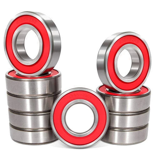 Sunluway 10 Pack 6205-2RS Double Rubber Seal Bearing 25x52x15mm,Pre Lubricated,Stable Performance,Cost Effective, Deep Groove Ball Bearings