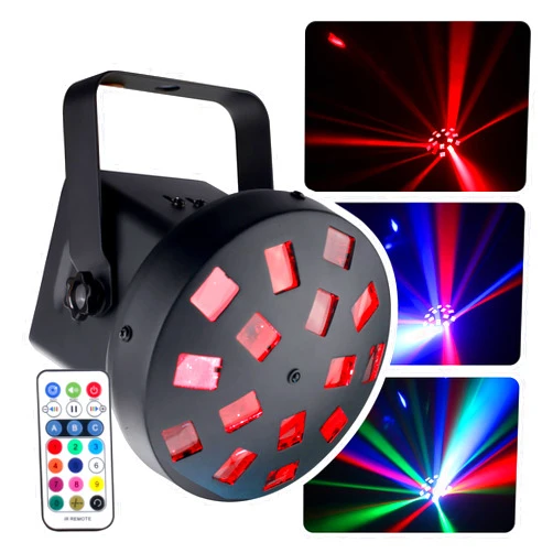 DragonX RGB Mushroom Halloween Disco Light | Strobe Light Effect with LED Light Beam | Wireless IR Remote Controller | Ideal for Halloween Party, Karaoke, Wedding, Stage, Club, KTV Lighting