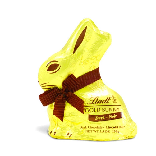 Lindt GOLD BUNNY - Dark Chocolate 3.5 Ounce (Pack of 4)