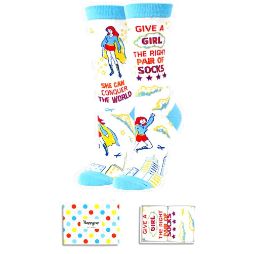 HAPPYPOP Funny Gifts Ideas Socks for Women - Funny Socks Feminist Inspirational Gifts, Book Gifts