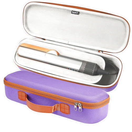 RAIACE Hard Storage Case Compatible with Dyson Airstrait Straightener, Travel Carrying Bag. (case only). - Purple