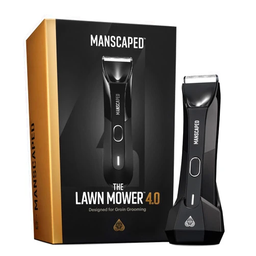 MANSCAPED® The Lawn Mower® 4.0, Electric Groin Hair Trimmer, Replaceable SkinSafe® Ceramic Blade Heads, Waterproof Wet/Dry Clippers, Rechargeable, Wireless Charging, Male Hygiene Grooming Razor