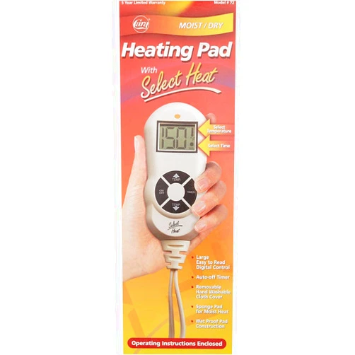 Cara Heating Pad Moist/Dry With Select Heat 1 Each (Pack of 2)