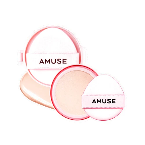 AMUSE SEOUL Dew Power Vegan Cushion Foundation Refill (01 PURE REFILL) - Semi Glow, Full Coverage, Dewy Finish, Long Lasting, Lightweight, Smooth Radiant Skin, Vegan, Korean Beauty Makeup