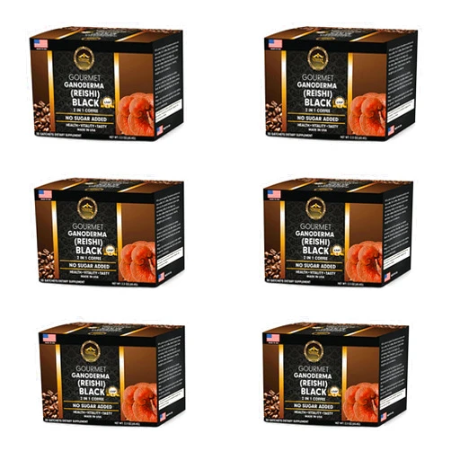 Eternal Spirit Beauty Eternal Gourmet Ganoderma Black Coffee Made in USA Cafe Negro con ganoderma Eternal (6 Pack)