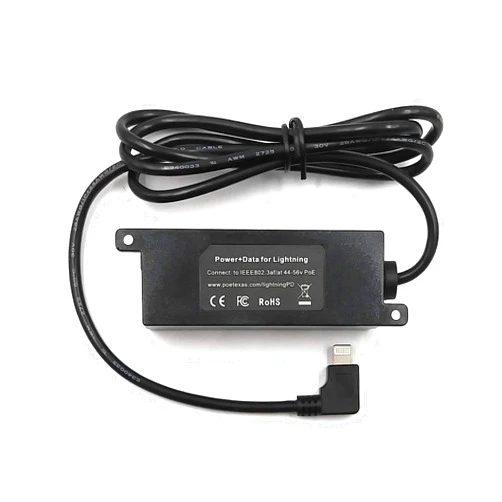 PoE Texas PoE Power and Ethernet Adapter for Apple Tablets and Phones for POS, Digital Signage, & More - 802.3af POE to 5 Volt Splitter - Extends Charging & Data Delivery Up to 328 Feet