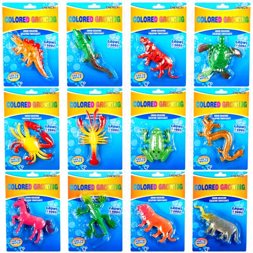 Outus 8 Pieces Growing Animal Creature Expandable Sea Creature Set Giant Grow Water Animal Grow in Water Party Supplies for Fun (Multiple Animal)