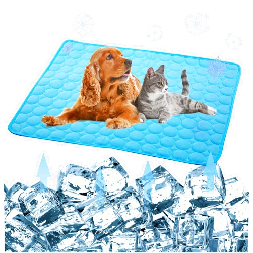 SISROL Pet Cooling Mat for Dogs Cats-Ice Silk Dog Cooling Mats, Summer Dog Cooling Pads, Dog Crate Mat Cat Cooling Mat, Portable & Washable Pet Cooling Blanket for Kennel/Sofa/Bed/Floor/Car Seats