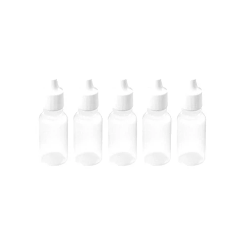 UPSTORE 50 Pcs Empty Plastic Squeezable Dropper Bottle with Plug Refillable Portable Eye Liquid Container with Screw Cap (30ML)