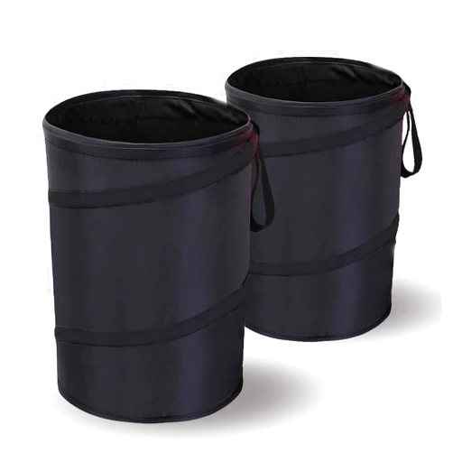 Ginsco 2Packs 5.3 Gallons Stand Car Trash Can, Open-Top Hanging Car Trash Bag with Metal Frame, Pop-up Collapsible Car Trash Bin, Portable Washable Bag for Car Camping Truck Minivan RV
