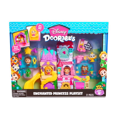 DOORABLES Disney Doorables Enchanted Princess Playset, 1.5-inch Collectible Figures