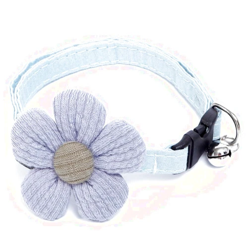 Entaifeng for Cat Collar with Bell Pendant Small Dogs Bow Tie,Pet Teacup Chihuahua Yorkie Clothes Costume Outfits Accessories,Adjustable (Daisy/Blue)