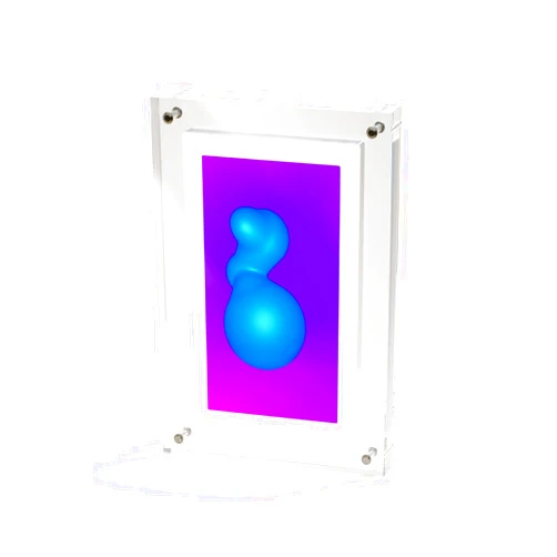 Infinite Objects | Blue Motion Lamp | Night Light Video | Handcrafted Digital Art | Home Decor | No Setup | Easy and Simple Digital Frame | Modern Moving Art | Small Acrylic