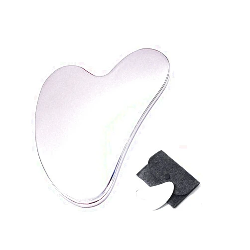 SUSU BLOCK Stainless Steel Gua Sha Tool with Travel Pouch - Facial Gua Sha Tool Skin Care Tools Massage Beauty Tool for Face Eye Neck and Body Care