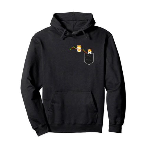 Guinea pig rodents breast pocket outfits Hamster Guinea Pig in Breast Pocket Cute Baby Dwarf Hamster Pullover Hoodie