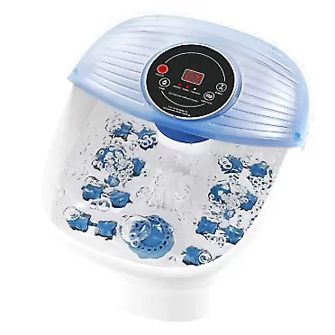 N\A Foot Spa, Heat Bubbles Vibration Foot Bath Massager with Temperature Control (95-118°F), 16 Massage Rollers Digital Tub Bath for Comfort Soaker Feet Home Use