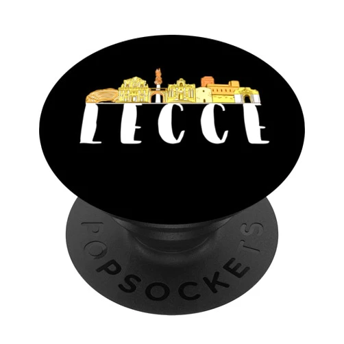 Italy Europe City Skylines Silhouette Outline Lecce Italy Europe City Skyline Silhouette Outline Sketch PopSockets Swappable PopGrip