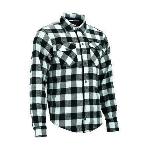 MCW Gear Men's Summer Motorbike Jacket - Ultimate Protection Motorcycle Lumberjack Shirt with CE Armoured & Mesh Lined