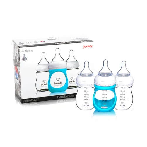 JOOVY Boob Diamond 5 Ounce 3 Piece with Turq Sleeve, 1.21 Pounds