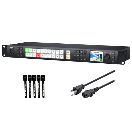 Blackmagic Design ATEM 2 M/E Constellation 4K Live Production Switcher with 6ft Power Cord and 5-Pack of Solid Signal Cable Ties (SWATEMSCN2/2ME2/4K)