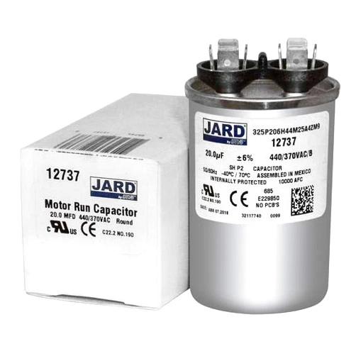 JARD 20 uF x 370 or 440 VAC Round Run Capacitor by JARD # 12737 …