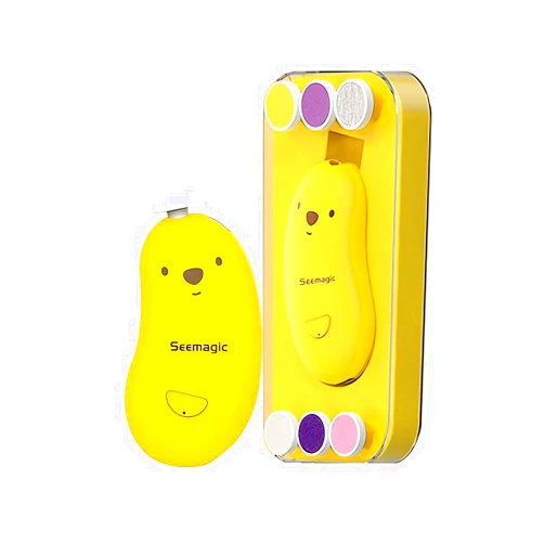 Diirglus Baby Electric Nail Trimmer, 6 in 1 Baby Nail File Grooming Kit with Warm Light, Active Protection, 2 Speed Hand/Toes Fingernails Care Trimmer for Kids and Adults