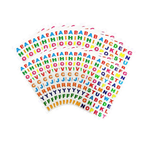 ZYYC 1400 Pieces Colorful Alphabet Stickers Glitter Letter Stickers（20 Sheets） Self-Adhesive Shiny Stickers Used for Greeting Cards, Home Decoration, Children's Art and Craft Supplies