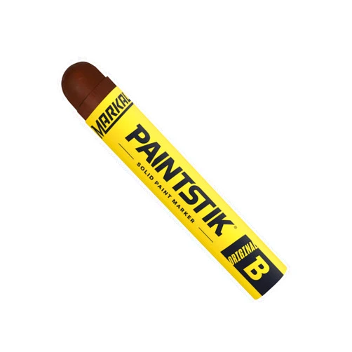 Markal 80229 B Paintstik Solid Paint Ambient Surface Marker, Brown (Pack of 12), 11/16