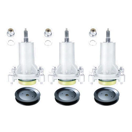 Dibanyou 3PCS Spindle Assembly with Pulley for Craftsman Husqvarna AYP 187292 192870 48
