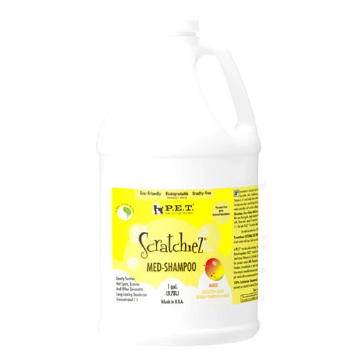 P.E.T. PURE EFFICIENT TREATMENT Scratchiez Mango Mambo Shampoo (1 Gal) for Hot Spots & Dermatitis