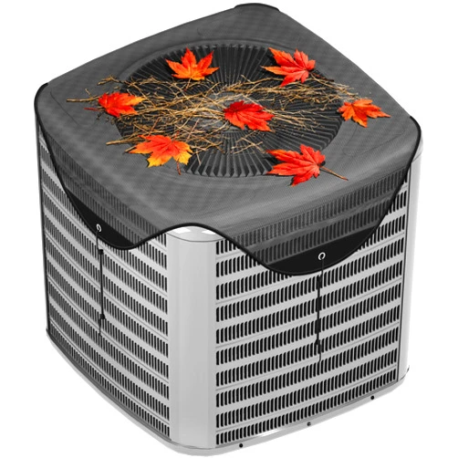Kylinlucky Mesh Air Conditioner Cover for Outside Units, Curved Fit AC Top Cover with Breathable Mesh, 4 Elastic Hooks Storage Bag Black - 36 x 36 Inch