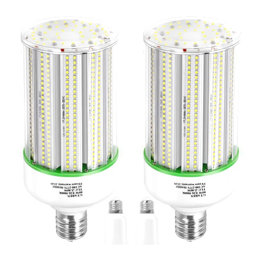 GTAREN 80W LED Corn Light Bulb 2pack,250 Watt Metal Halide HPS CFL HID lamp LED Replacement,5000K E39 Mogul Base,for Street and Area Lighting Bay Light Fixture Warehouse Workshop Garage Gyms