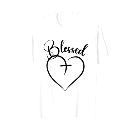 Maria's Jesus Has My Back Faith Tees Blessed Heart Cross Jesus Has My Back Faith Christian T-Shirt